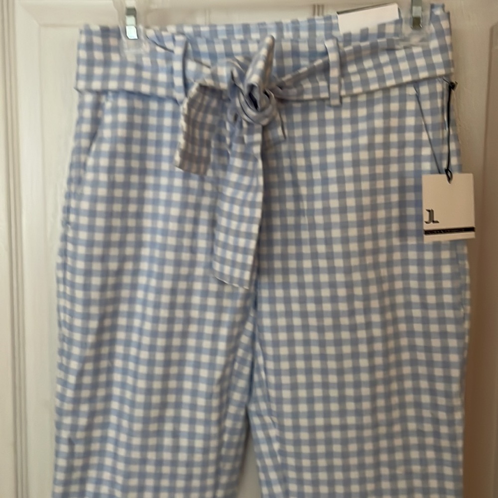 Jules & Leopold Blue Gingham Pants - Picture 2 of 9